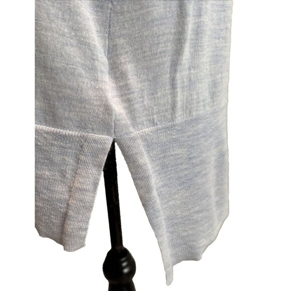 Ellen Tracy sweater extra fine merino wool light blue crew neck long sleeve gorg - Picture 7 of 10